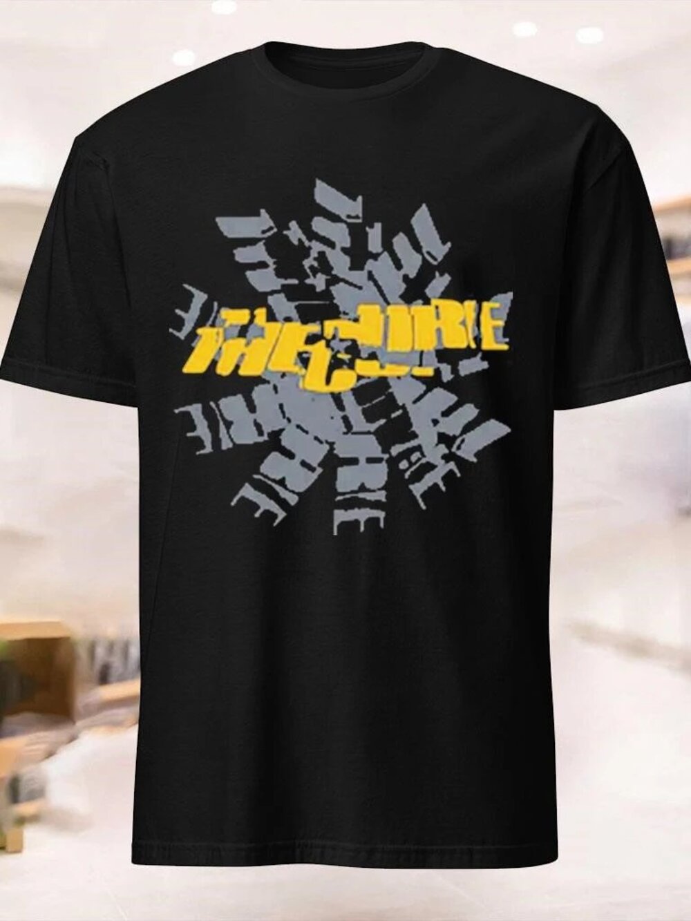 The Cure Festival Summer 2026 Cracked And Yellow Logo With Dateback T Shirt